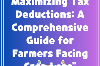 Maximizing Tax Deductions: A Comprehensive Guide for Farmers Facing Crop Loss”