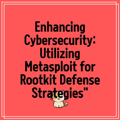 Enhancing Cybersecurity: Utilizing Metasploit for Rootkit Defense Strategies”