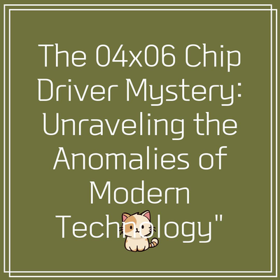 The 04×06 Chip Driver Mystery: Unraveling the Anomalies of Modern Technology”