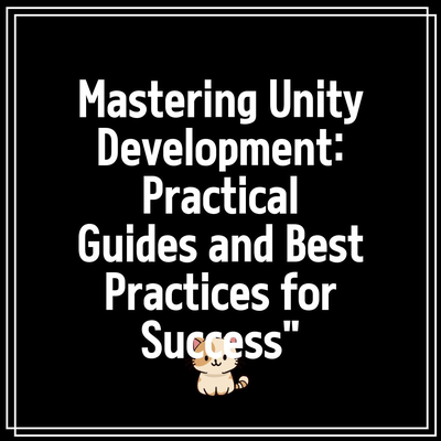 Mastering Unity Development: Practical Guides and Best Practices for Success”